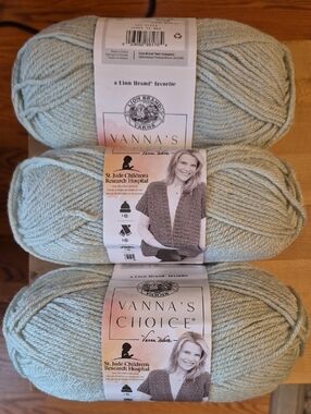 Lion Brand-Vanna's Choice Yarn Skeins - Sea Glass (3 skeins)
